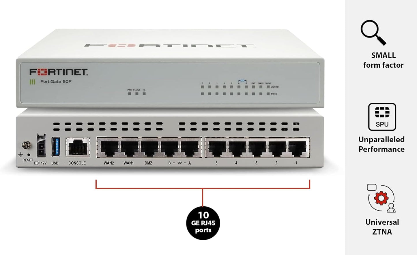 Fortinet FortiGate 60F FG-60F-BDL-950-60 – Hardware + 5-Year FortiCare Premium & FortiGuard Unified Threat Protection (UTP)