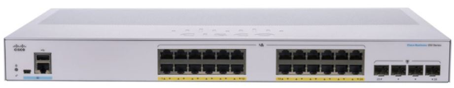 Cisco Business 350 Series 24 Port Managed Switch CBS350-24P-4G main image