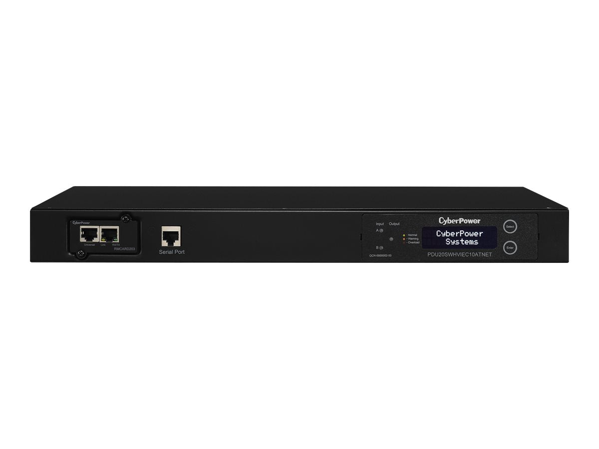 CyberPower Switched ATS 20A Power Distribution Unit PDU20SWHVIEC10ATNET main image