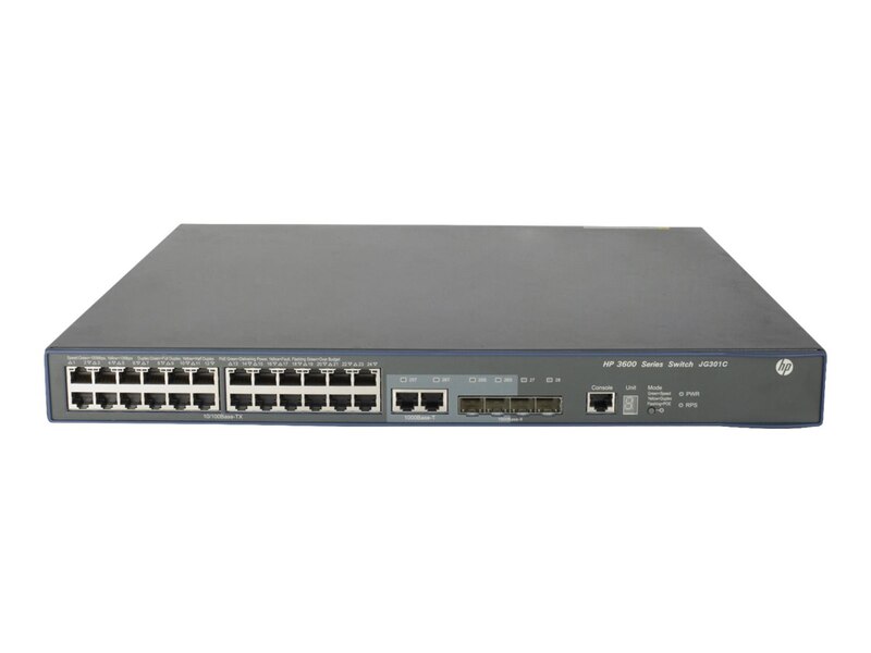 HPE FlexNetwork 3600 24 PoE+ v2 EI Switch JG301C main image