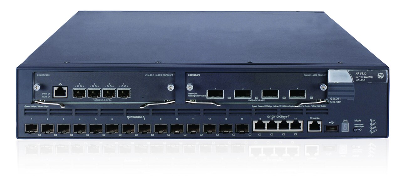 HPE FlexFabric 5820-14XG-SFP+ Ethernet Switch with 2 Slots JC106A main image