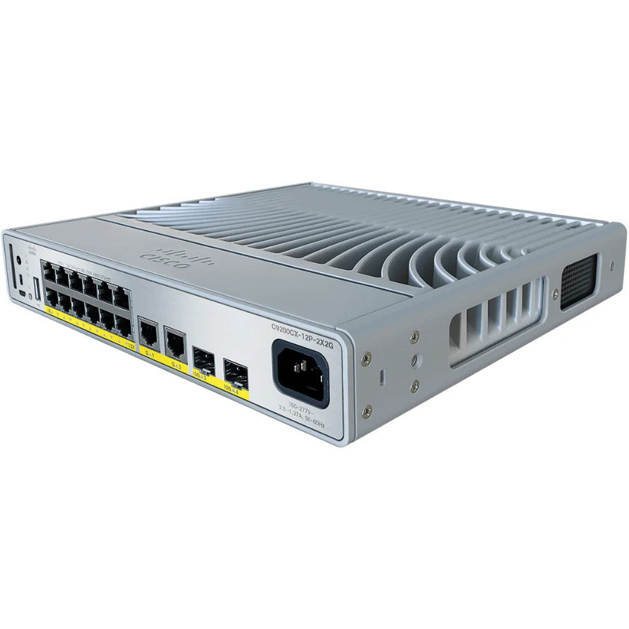 C9200CX-12P-2X2G-E Cisco Catalyst 9200CX Compact PoE+ Layer 3 Switch