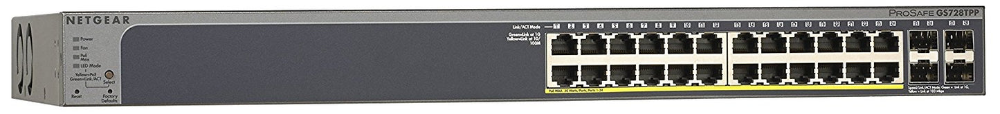 Netgear ProSAFE 24-port 1000base-T Gigabit PoE Smart Switch GS728TPP-200NAS main image