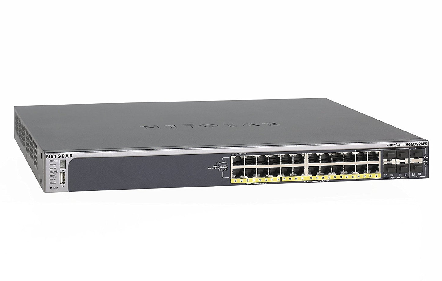 Netgear Prosafe 24-Port Stackable Gigabit PoE L2+ Managed Switch GSM7228PS main image