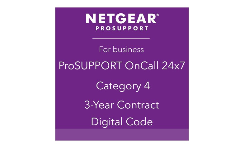 Netgear ProSupport OnCall 24x7 Category 4 - Technical Support - Phone Consulting - 3 Years PMB0334P-10000S main image