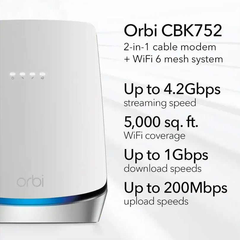 Orbi CBK752 cable modem and WiFi 