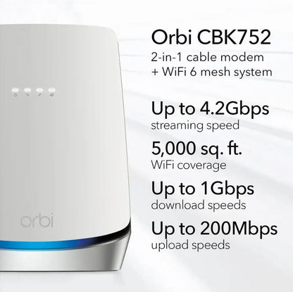 Orbi CBK752 cable modem and WiFi 