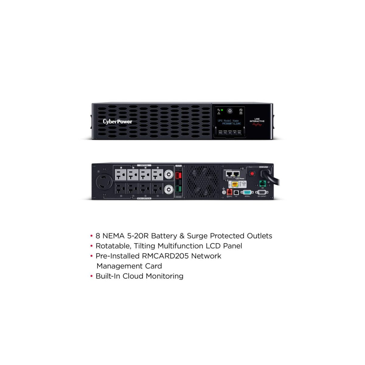 PR3000RTXL2UCN CyberPower Smart App Sinewave UPS