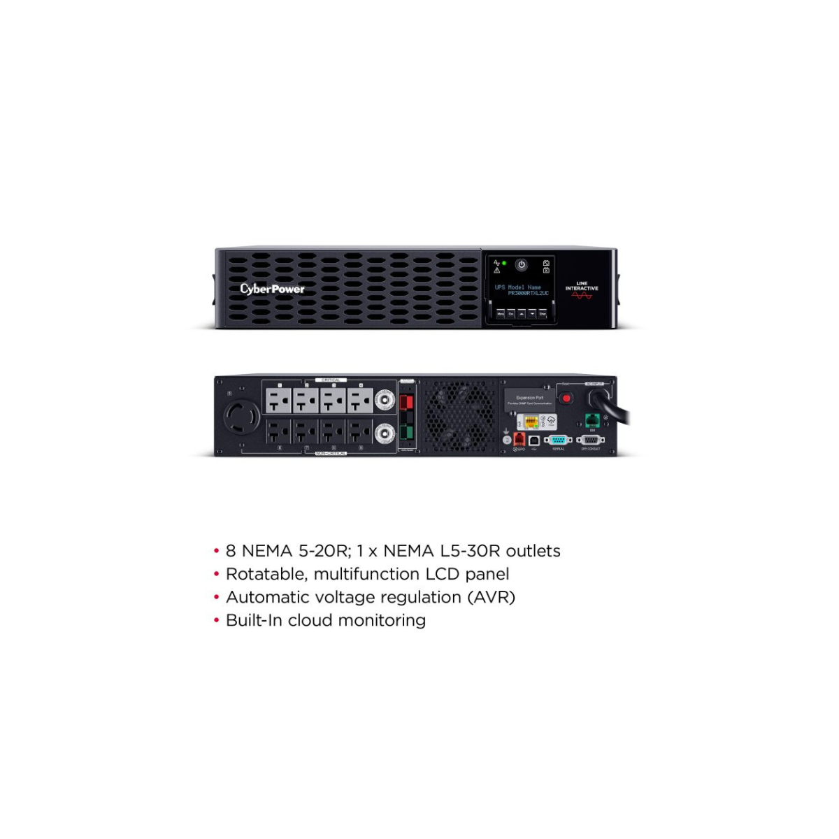 PR3000RTXL2UC CyberPower Smart App Sinewave UPS