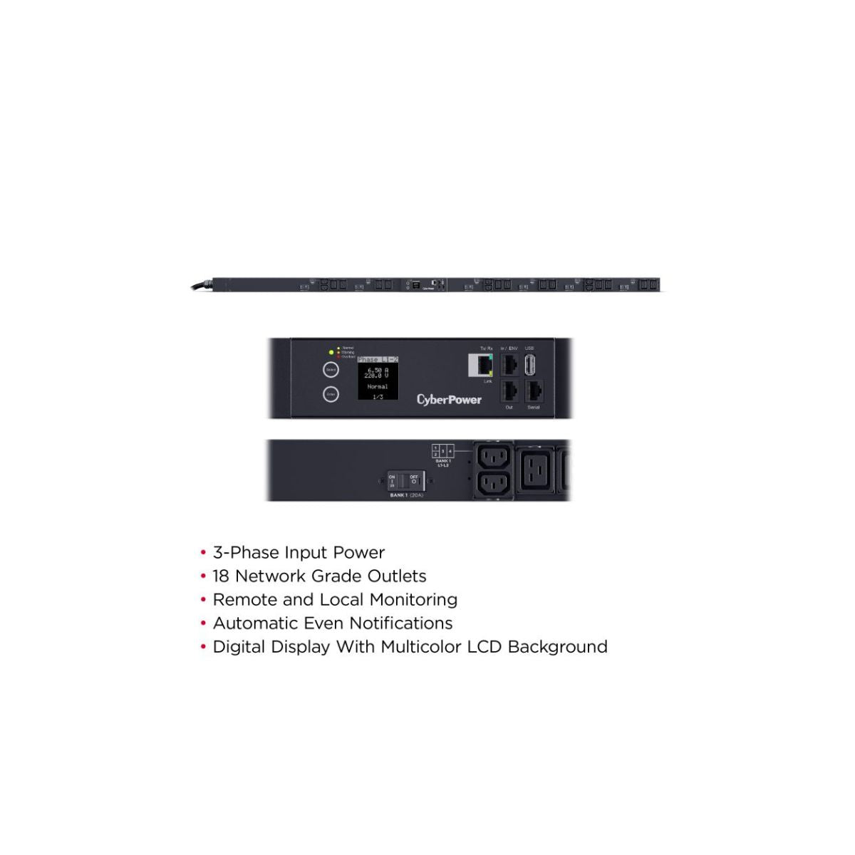 CyberPower Monitored Series PDU33110 Power Distribution Unit