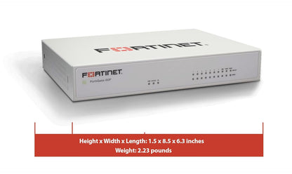 Fortinet FortiGate 60F – FG-60F-BDL-950-12 – Firewall Appliance + 1-Year FortiCare Premium & FortiGuard Unified Threat Protection