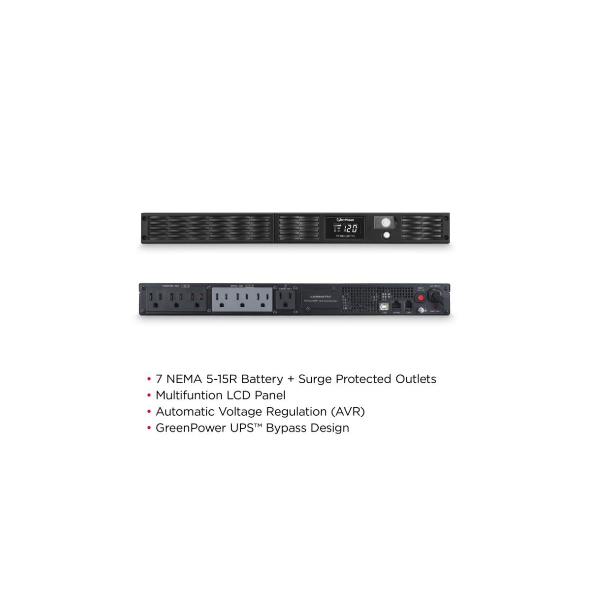 PR500LCDRT1U CyberPower Smart App Sinewave UPS