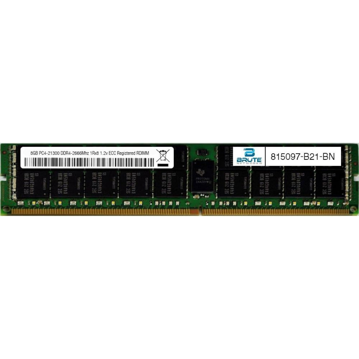 HPE SmartMemory 8GB Single Rank x8 DDR4-2666 ECC Registered Memory Kit – 815097-B21
