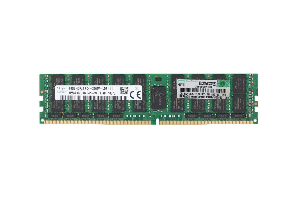 HPE SmartMemory 64GB DDR4 LRDIMM 288-Pin Memory Module – 850882-001