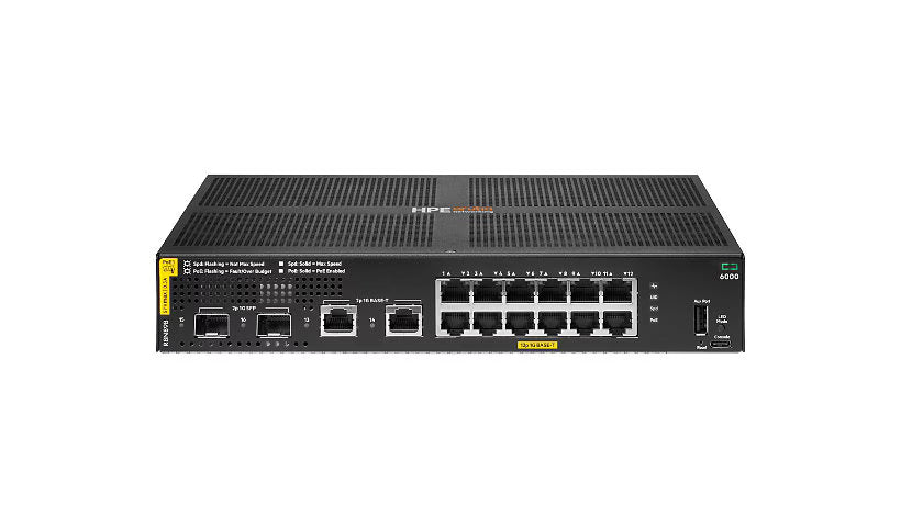R8N89B#ABA HPE Aruba CX 6000 12-Port Managed PoE+ Switch