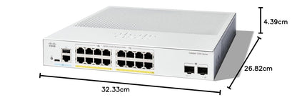 Cisco Catalyst 1300 16-Port PoE+ Managed Switch – C1300-16FP-2G