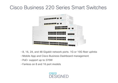 Cisco Business 220 Series 48-Port PoE+ Managed Switch – CBS220-48P-4G