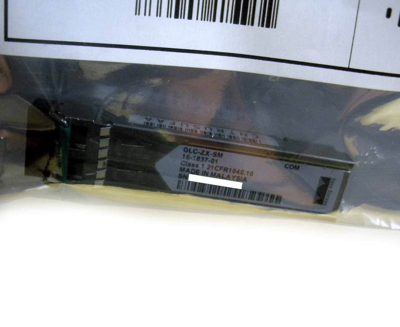 Cisco GLC-ZX-SM 1000Base-ZX 1550nm Single-Mode SFP (mini-GBIC) Transceiver
