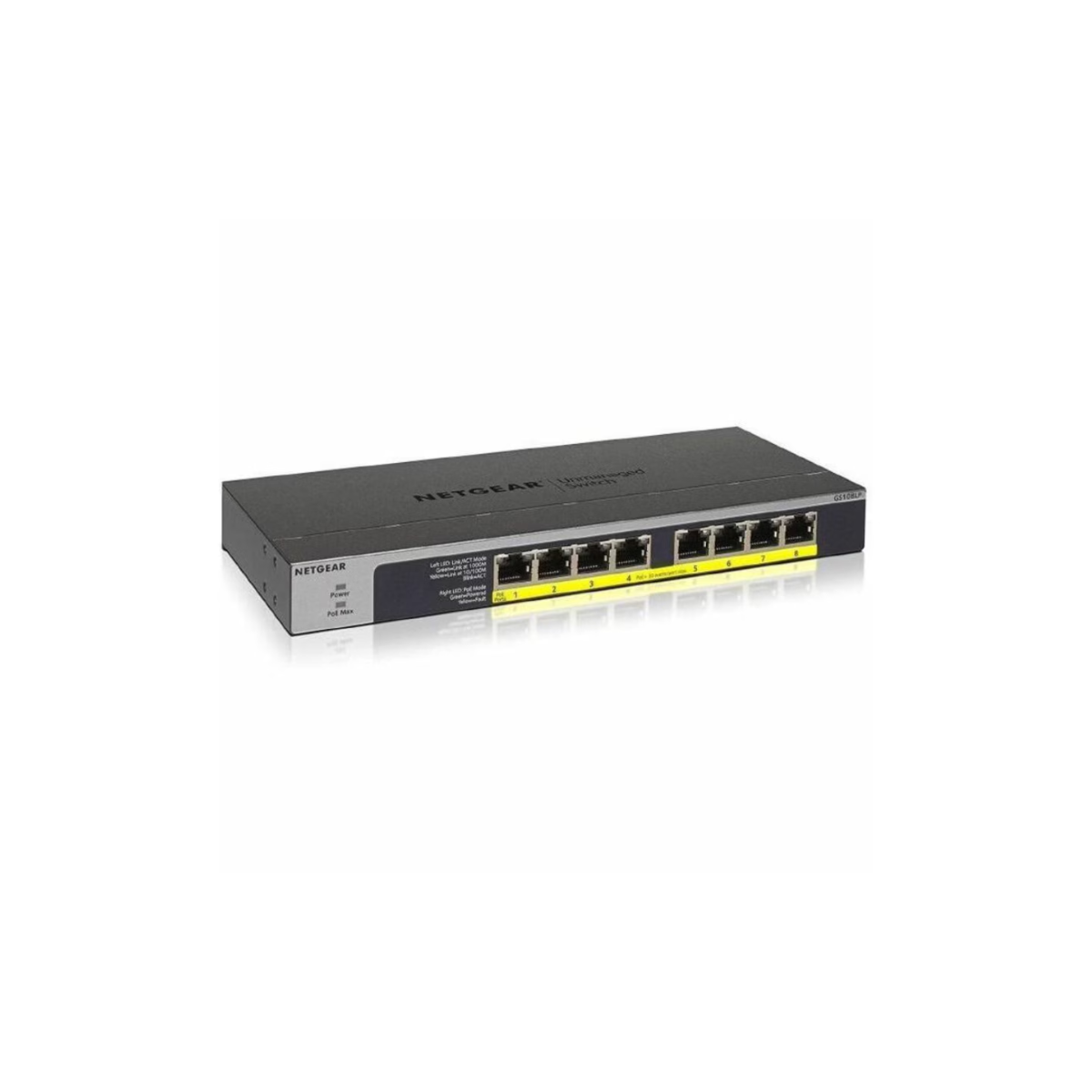 GS108LP-100NAS – NETGEAR 8-Port Gigabit Ethernet PoE+ Unmanaged Switch