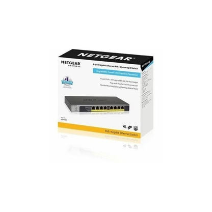 GS108LP-100NAS – NETGEAR 8-Port Gigabit Ethernet PoE+ Unmanaged Switch