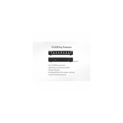 GS308-300PAS – NETGEAR 8-Port Gigabit Ethernet Unmanaged Switch