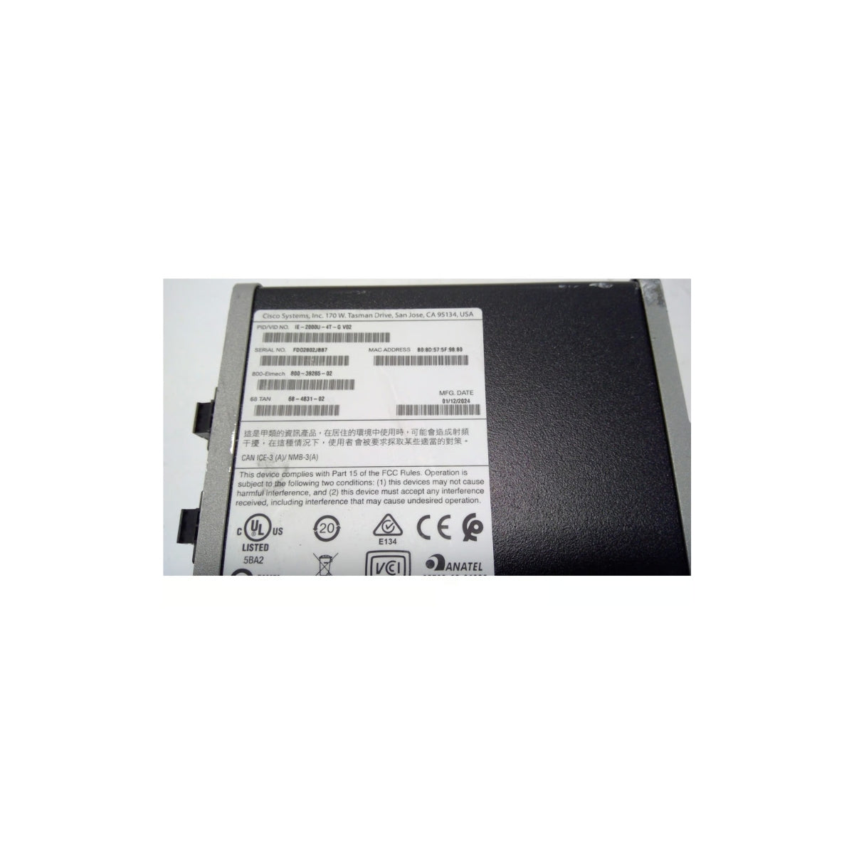 IE-2000U-4T-G Cisco Industrial Ethernet 2000U Managed Switch