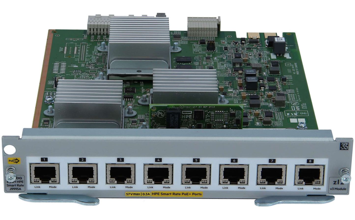 HPE Aruba 8-Port Smart Rate 1/2.5/5/10GBASE-T PoE+ zl2 Module J9995A