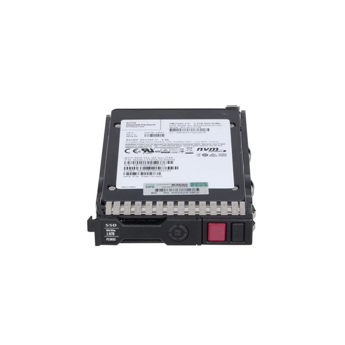 HPE 1.92TB NVMe x4 Lanes Read Intensive SFF Solid State Drive P13678-B21