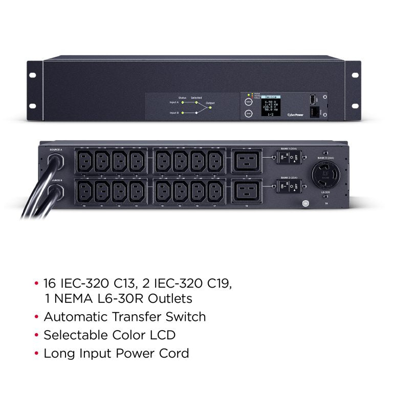 PDU24007 CyberPower Single-Phase Metered ATS PDU