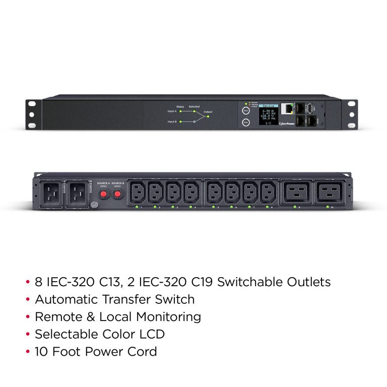 PDU44005 CyberPower Single-Phase Switched ATS PDU
