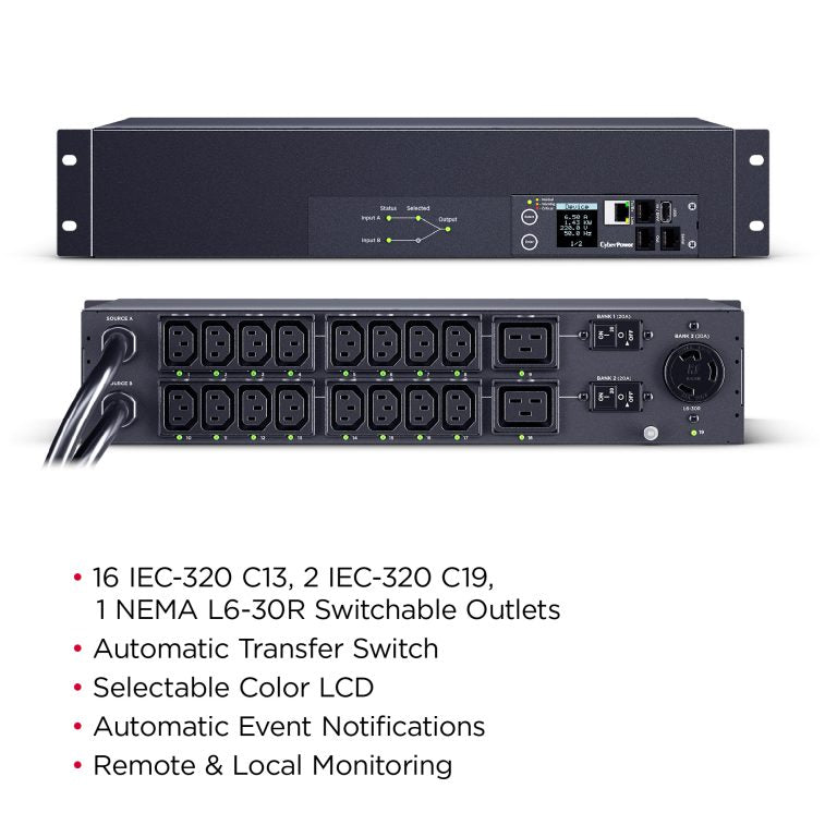 PDU44007 CyberPower Single-Phase Switched ATS PDU