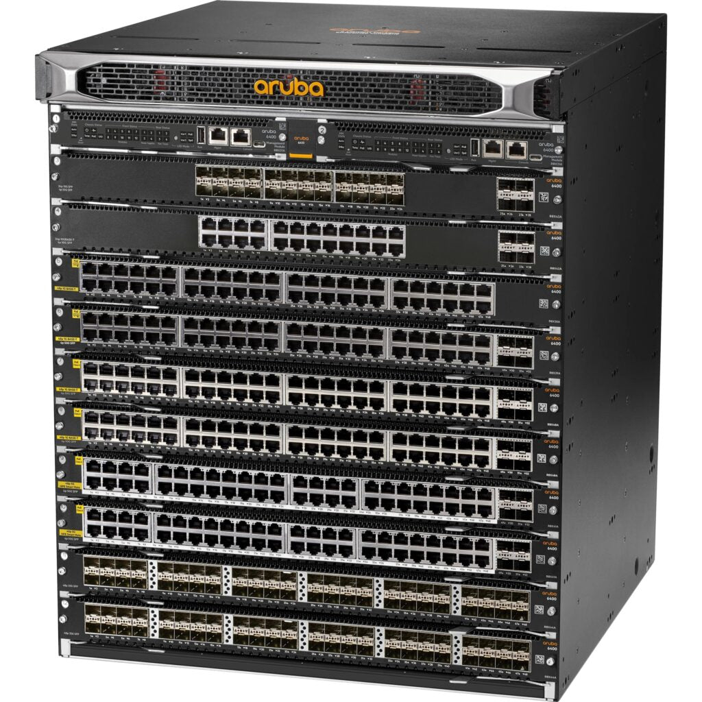HPE Aruba 6410 Rack-Mountable Managed Chassis Switch Bundle R0X27A