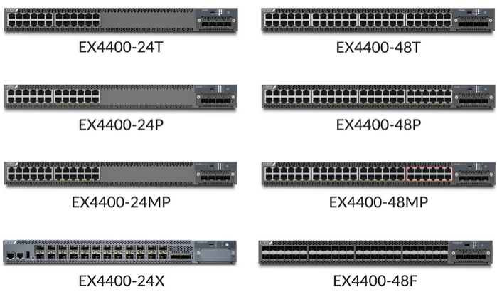 Juniper EX4400 Series 12 x 10GbE SFP+ and 36 x 1GbE SFP Fiber Access Ports Switch EX4400-48F