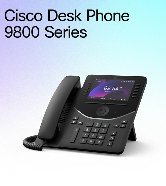 Cisco Unified IP Phone 9861 VoIP Business Phone with Wi-Fi, Bluetooth 5.2 LE, PoE, and TPM 2.0 DP-9861-K9