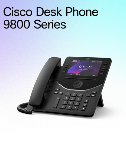 Cisco Unified IP Phone 9861 VoIP Business Phone with Wi-Fi, Bluetooth 5.2 LE, PoE, and TPM 2.0 DP-9861-K9