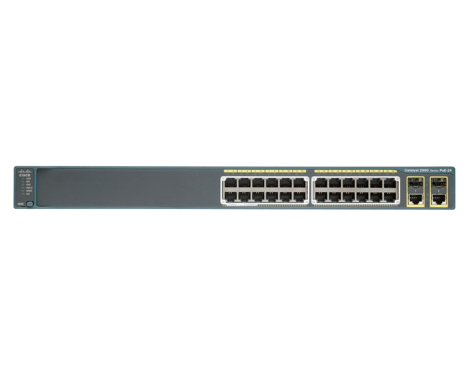Cisco Catalyst 2960 Managed Switch 24 PoE Ethernet Ports & 2 Combo Gigabit SFP Ports WS-C2960+24PC-L main image