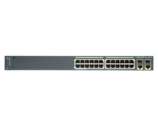 Cisco Catalyst 2960 Managed Switch 24 PoE Ethernet Ports & 2 Combo Gigabit SFP Ports WS-C2960+24PC-L main image