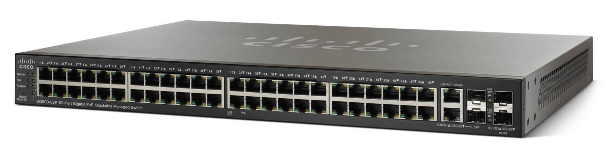 Cisco SG500 52-Port Gigabit POE Stackable Managed Switch SG500-52P-K9 main image