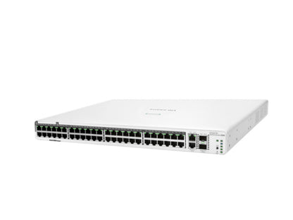 Network switch with multiple ports on a white background