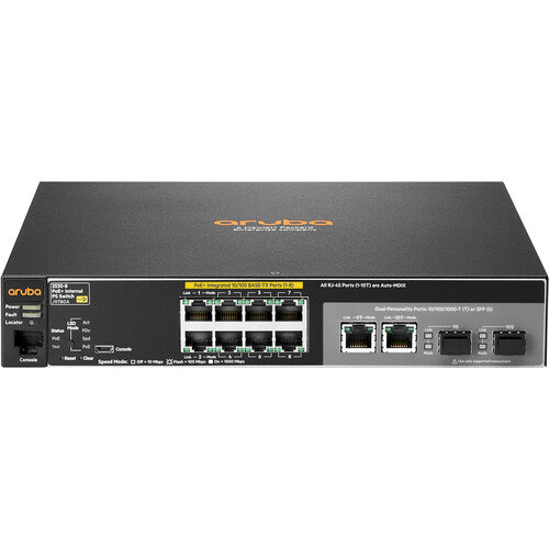 HPE Aruba 2530 8-Port 10/100Mb PoE+ Compliant Managed Network Switch J9780A#ABA main image