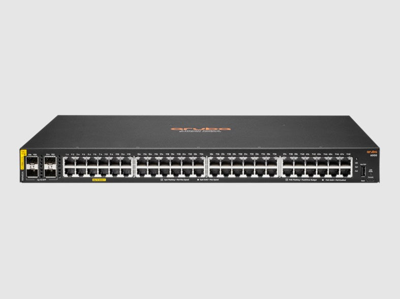 HPE Aruba 6000 48G Class4 PoE 4SFP 370W Switch R8N85A#ABA main image