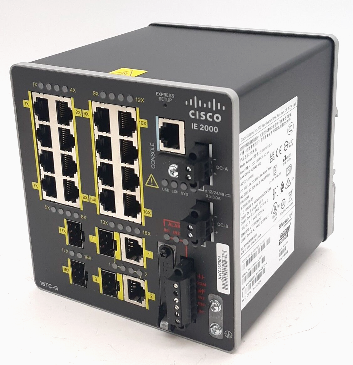 IE-2000-16TC-G-N Cisco Industrial Ethernet 2000 Managed Switch