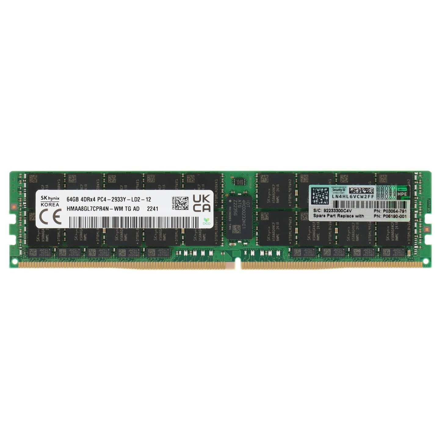 HPE 64GB Quad Rank x4 DDR4-2933 LRDIMM Smart Memory Kit – P06190-001