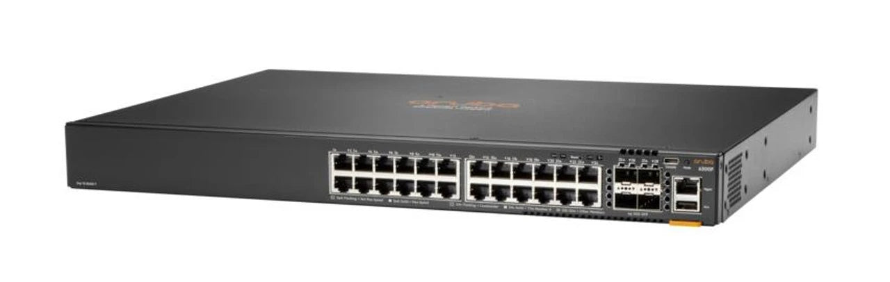 HPE Aruba CX 6300F 24-Port 1GbE and 4-Port SFP56 Switch JL668A