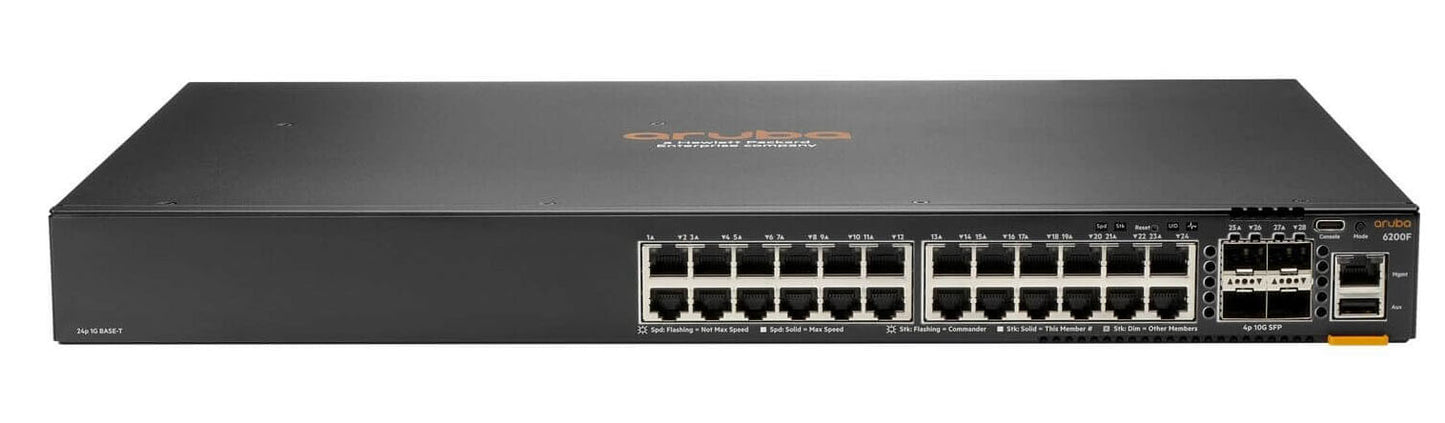 HPE Aruba CX 6200F 24-Port Gigabit 4SFP+ Managed Switch JL724A