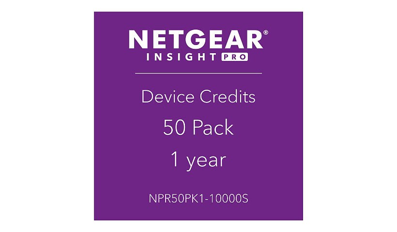 Netgear Insight Pro Subscription 50 Devices, 1 Year License NPR50PK1-10000S main image