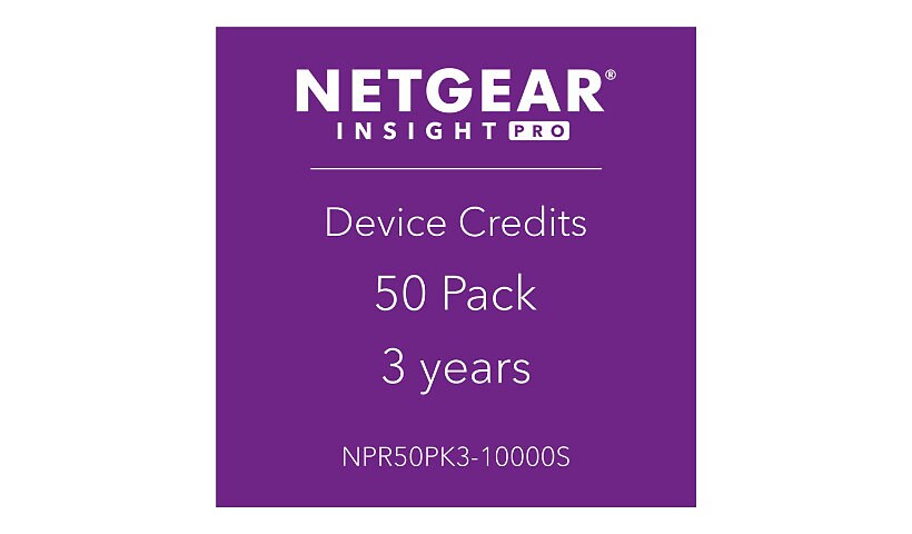Netgear Insight Pro Subscription 50 Devices, 3 Year License NPR50PK3-10000S main image