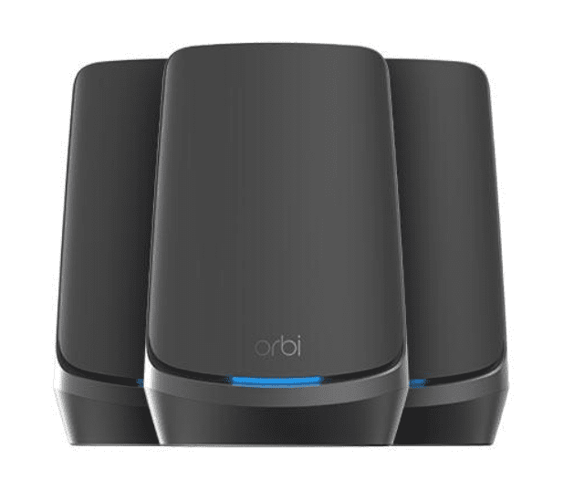 Netgear Orbi 960 Series Quad-Band WiFi 6E Mesh System 3 Pack - Black RBKE963B-100NAS main image