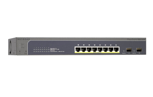 Netgear ProSAFE 10-Port POE Smart Switch 2 Gigabit SFP Ports GS510TP-100NAS main image