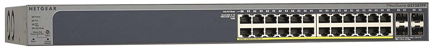 Netgear ProSAFE 24-port 1000base-T Gigabit PoE Smart Switch GS728TPP-200NAS main image